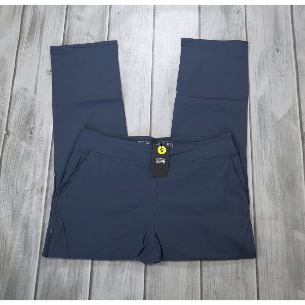 NEW Mountain Hardwear Dynama Pants Women’s XL Hiking Quick Drying UPF Moon Blue - Picture 4 of 11